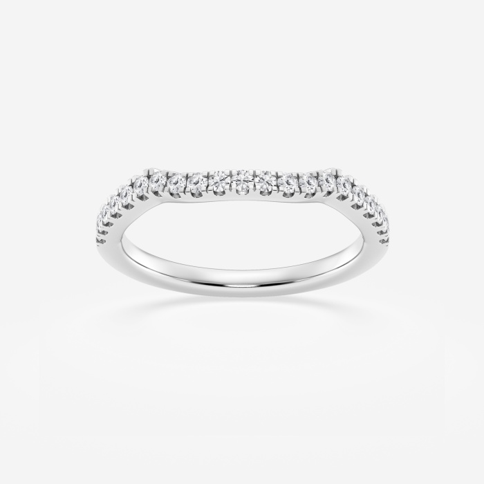 1/4 ctw Round Lab Grown Diamond Micro Pave Wedding Band