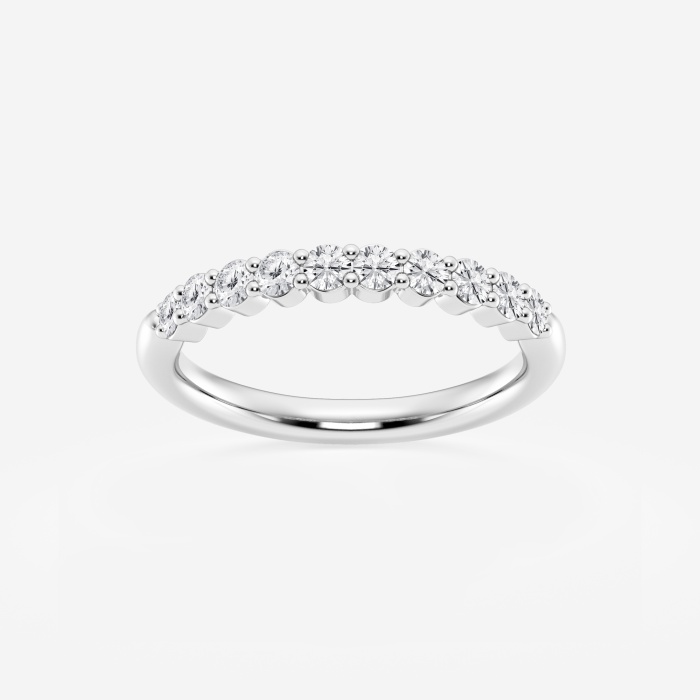 1/2 ctw Round Lab Grown Diamond Prong Set Wedding Band