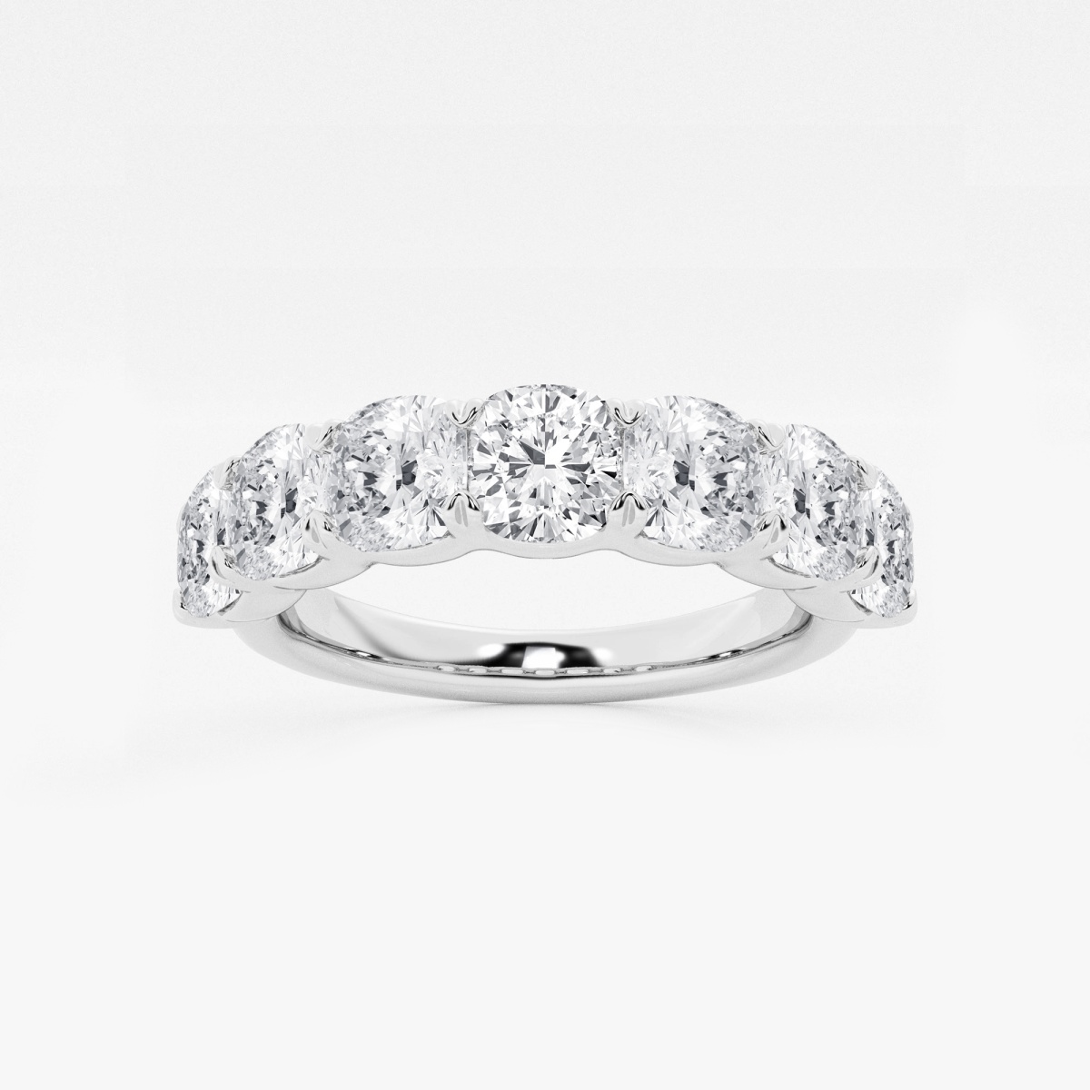 2 7/8 ctw Cushion Lab Grown Diamond Seven-Stone Anniversary Band