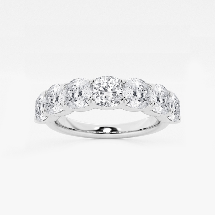 2 7/8 ctw Cushion Lab Grown Diamond Seven-Stone Anniversary Band