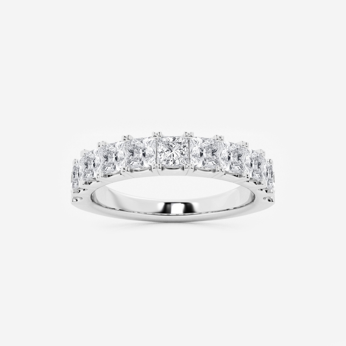 1 1/2 ctw Princess Lab Grown Diamond Eleven-Stone Wedding Band