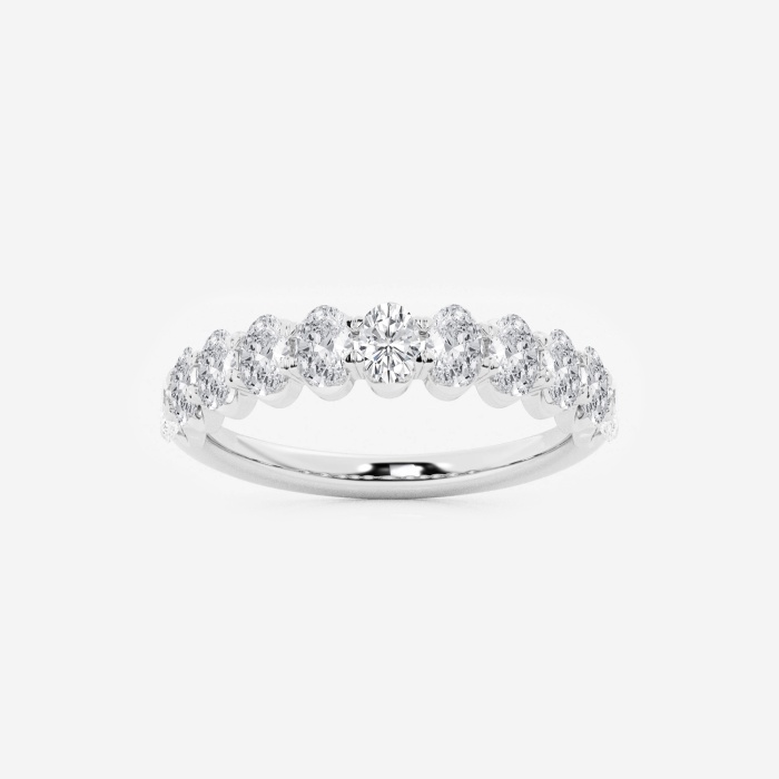 3 ctw Oval Lab Grown Diamond  Wedding Band