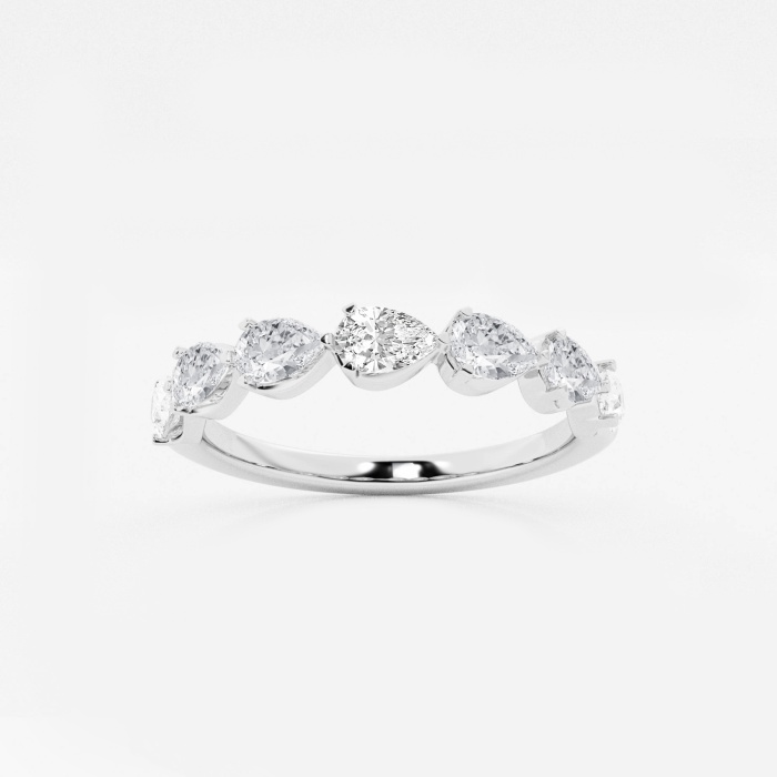 1 ctw Pear Lab Grown Diamond Floating Anniversary Band