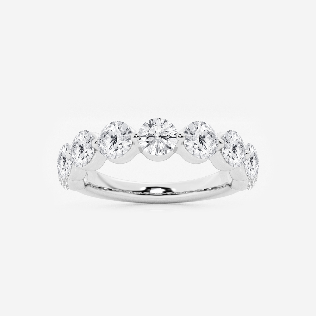 2 ctw Round Lab Grown Diamond Floating Wedding Band