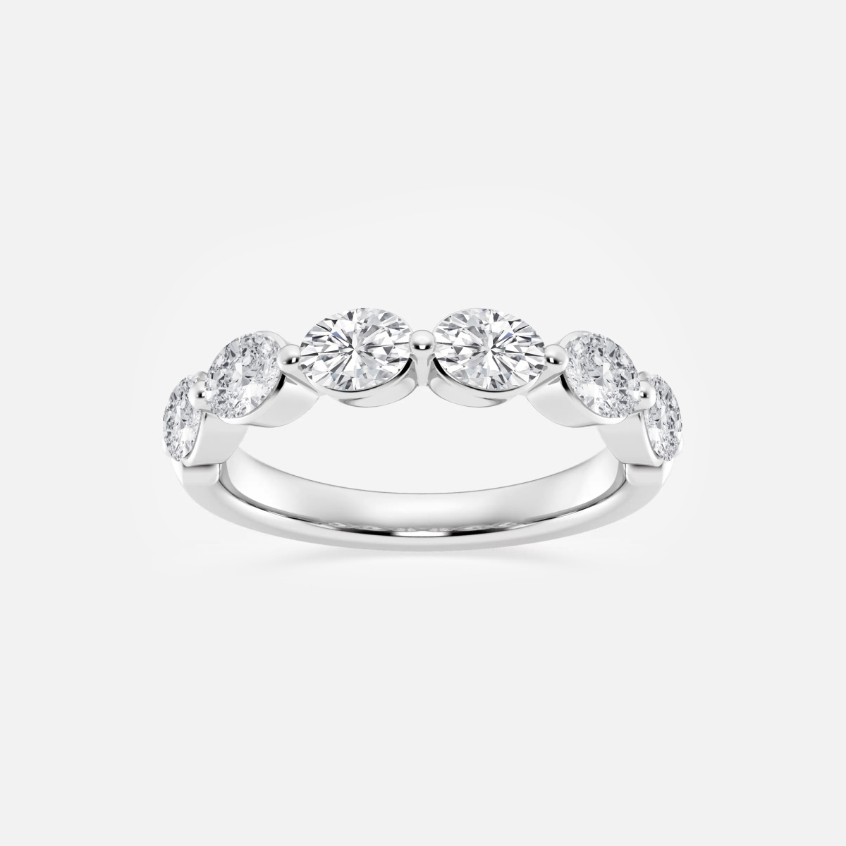1 1/2 ctw Oval Lab Grown Diamond Floating Anniversary Band