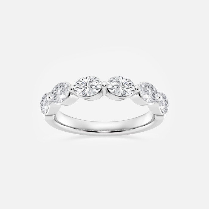 1 1/2 ctw Oval Lab Grown Diamond Floating Anniversary Band