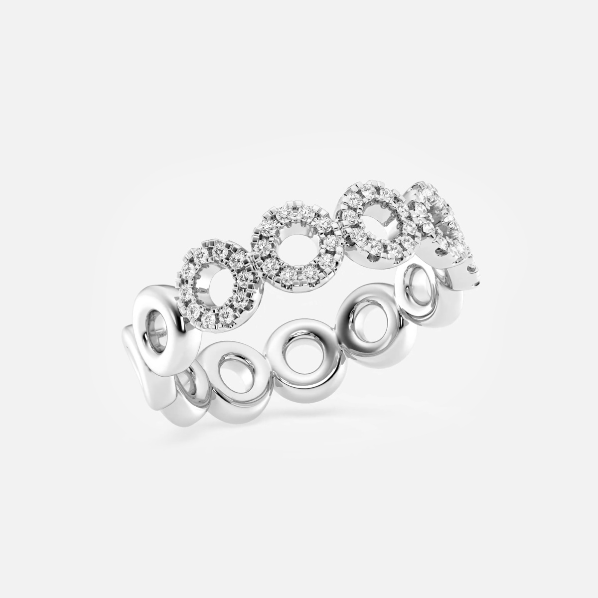 Additional Image 1 for  1/4 ctw Round Lab Grown Diamond Circle Fashion Band