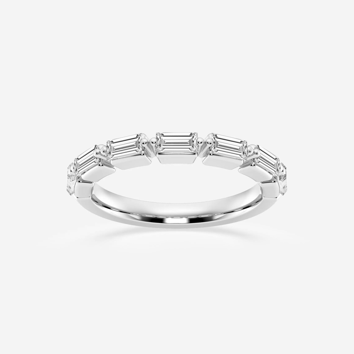 3/4 ctw Baguette Lab Grown Diamond Floating Stackable Ring