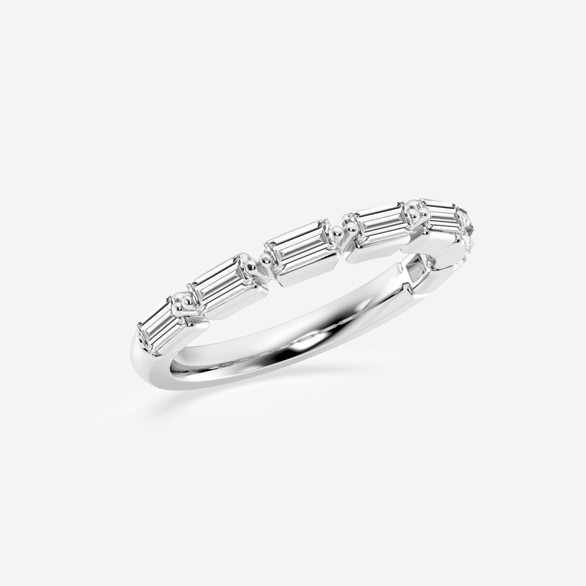 Additional Image 1 for  3/4 ctw Baguette Lab Grown Diamond Floating Stackable Ring