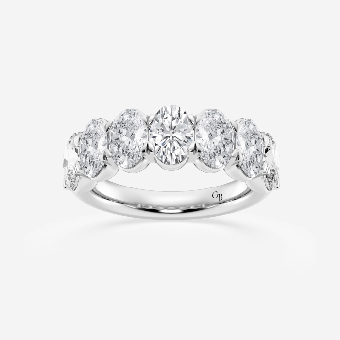4 ctw Oval Lab Grown Diamond Seven-Stone Anniversary Band