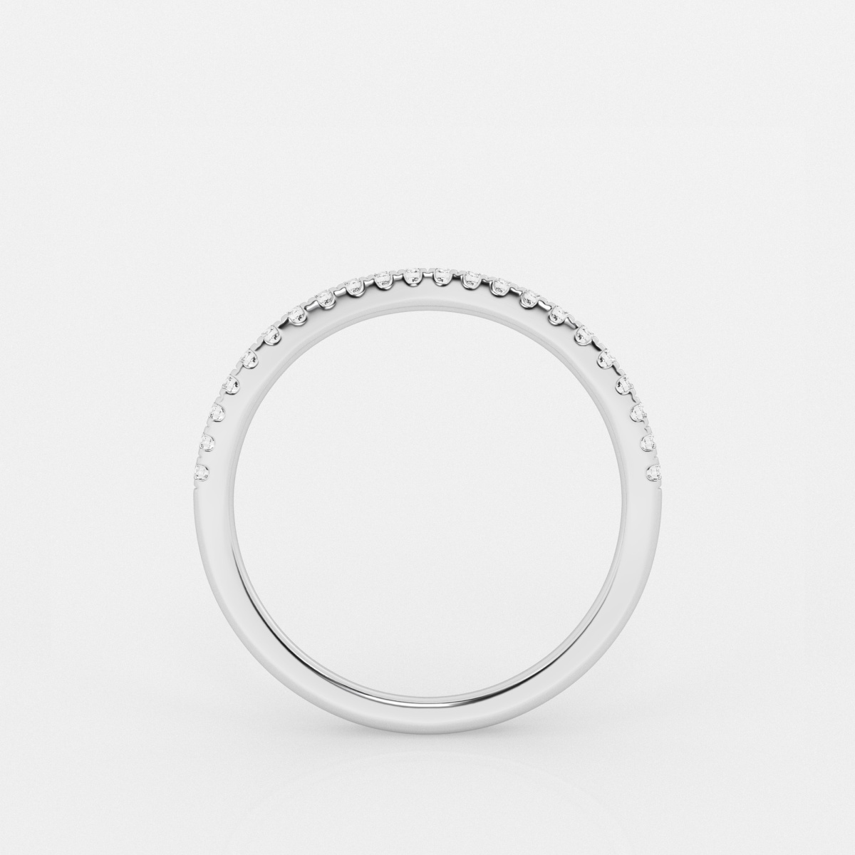 Additional Image 1 for  1/5 ctw Round Lab Grown Diamond Contour Wedding Band