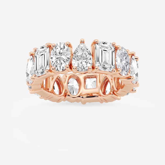 8 1/4 ctw Multi-Shape Lab Grown Diamond Eternity Band - 6.8mm Width
