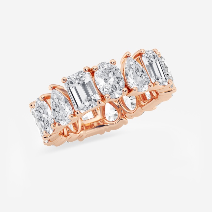 8 1/4 ctw Multi-Shape Lab Grown Diamond Eternity Band - 6.8mm Width