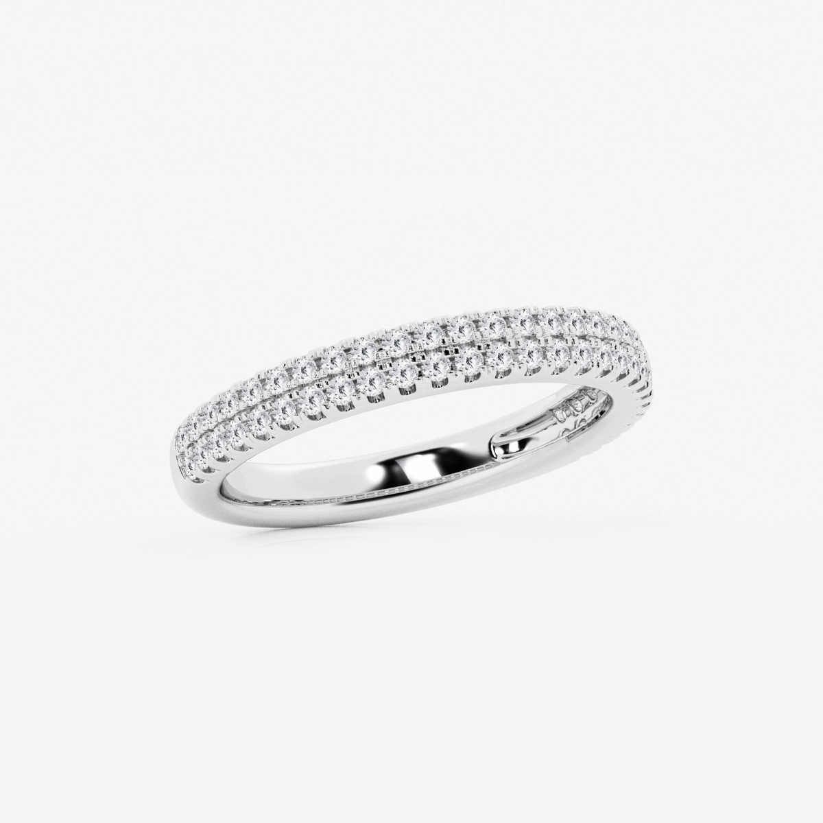 Additional Image 1 for  1/2 ctw Round Lab Grown Diamond Double Row Stackable Ring