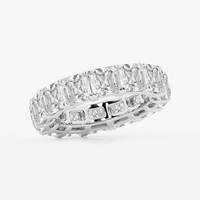 12 ctw Asscher Lab Grown Diamond Cut Luxe Eternity Band - 5.1mm Width