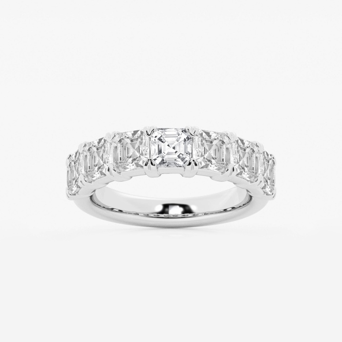 3 ctw Asscher Lab Grown Diamond Seven-Stone Anniversary Band