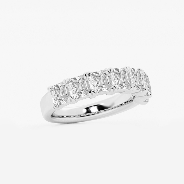 3 ctw Asscher Lab Grown Diamond Seven-Stone Anniversary Band