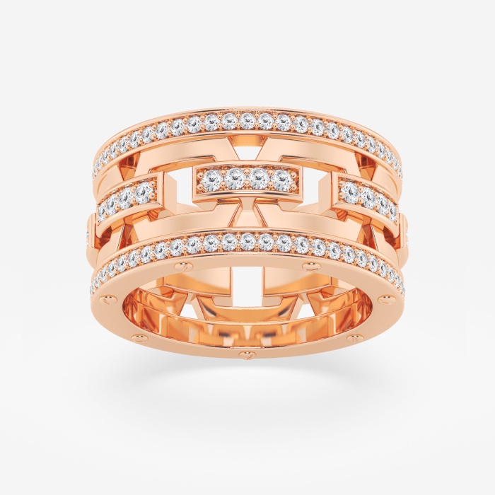 1 1/3 ctw Round Lab Grown Diamond Modern Mariner Eternity Band - 12.1mm Width