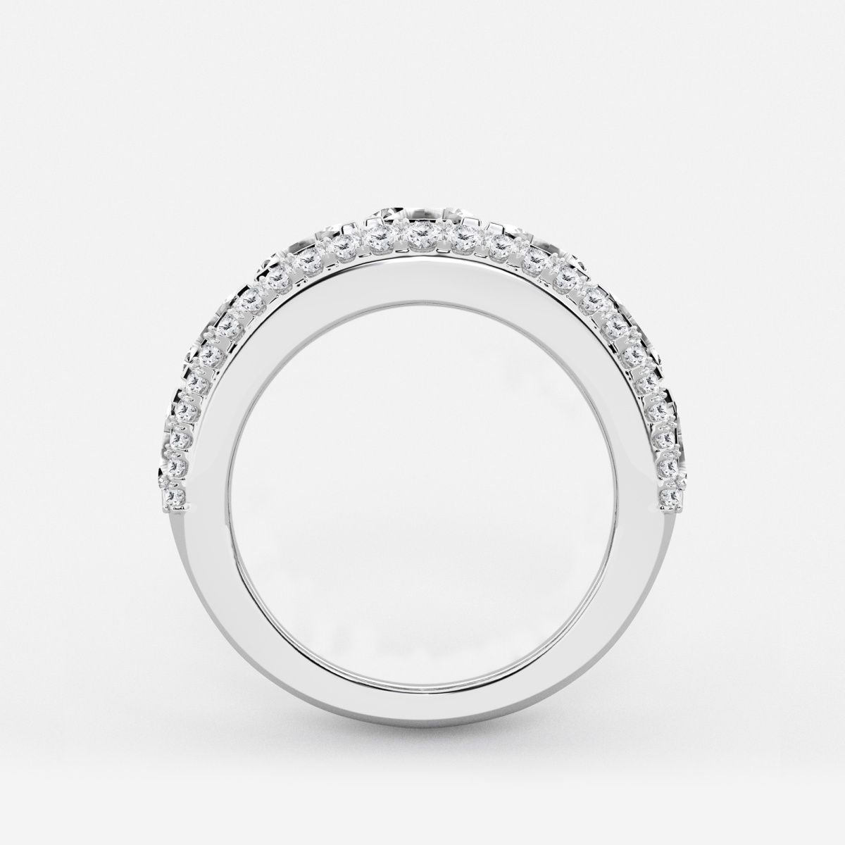 Additional Image 1 for  8 ctw Asscher Lab Grown Diamond Multi-Row Fashion Band