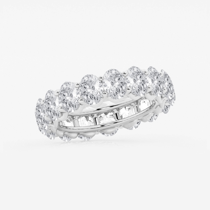5 1/2 ctw Oval Lab Grown Diamond Prong Set Eternity Band - 5.4mm Width