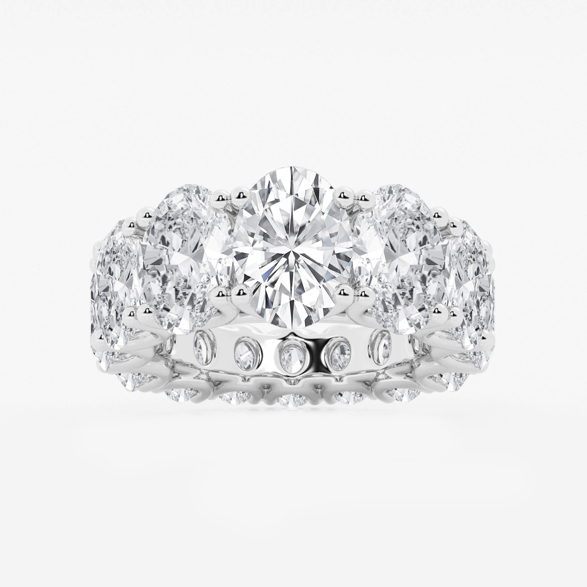 10 2/3 ctw Oval Lab Grown Diamond Graduated Eternity Band