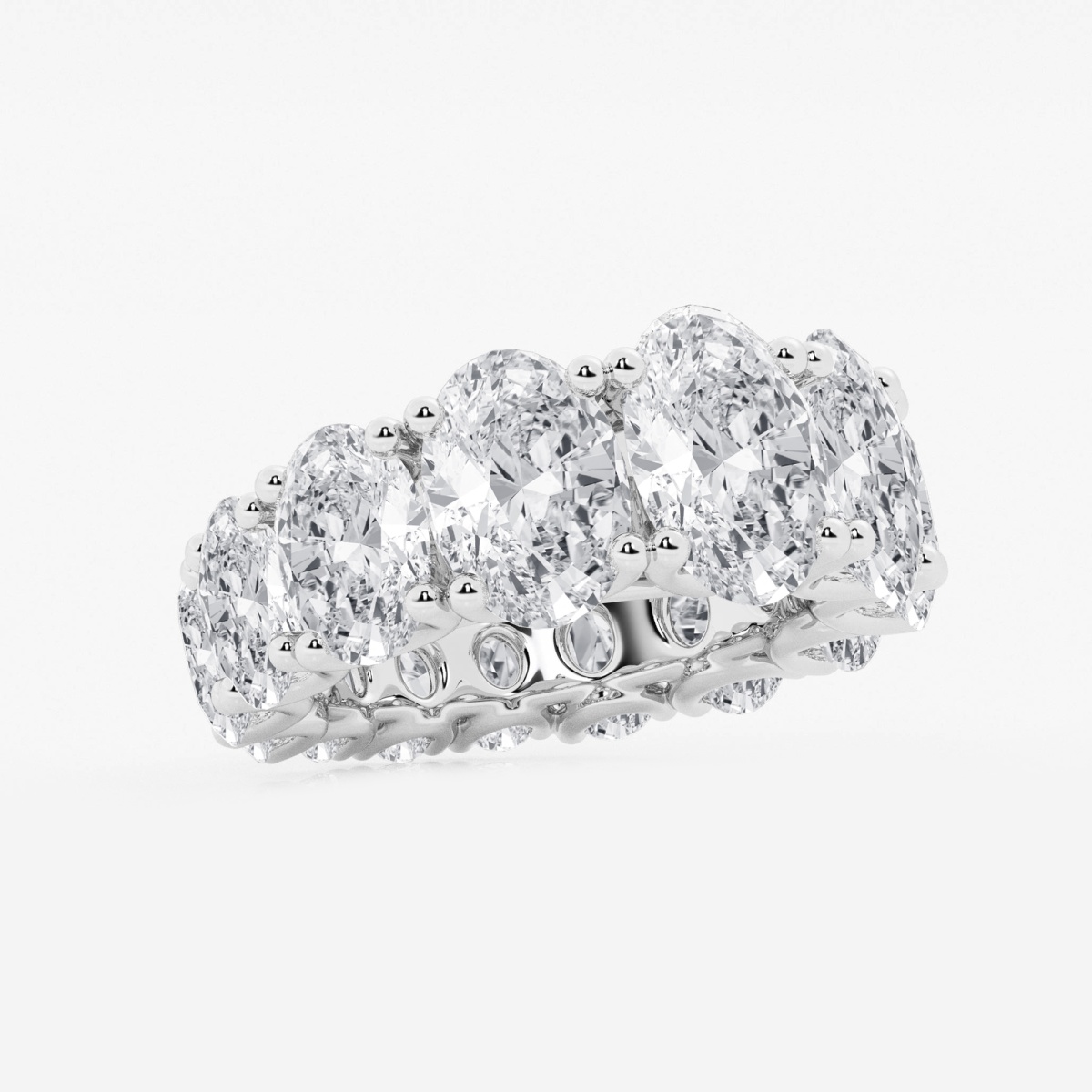 Additional Image 1 for  10 2/3 ctw Oval Lab Grown Diamond Graduated Eternity Band
