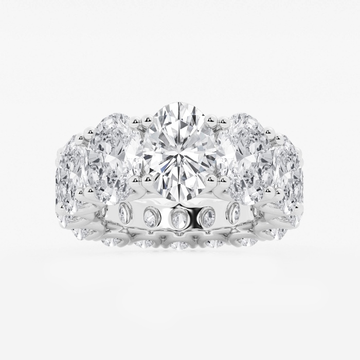 10 2/3 ctw Oval Lab Grown Diamond Graduated Eternity Band