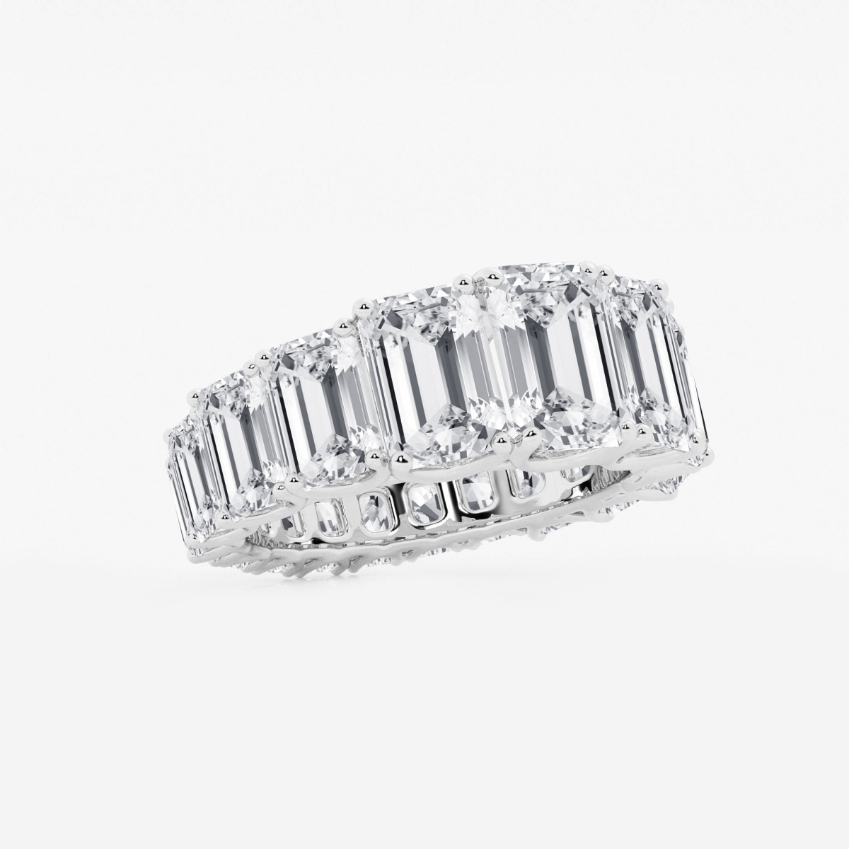 Additional Image 1 for  11 ctw Emerald Lab Grown Diamond Graduated Eternity Band
