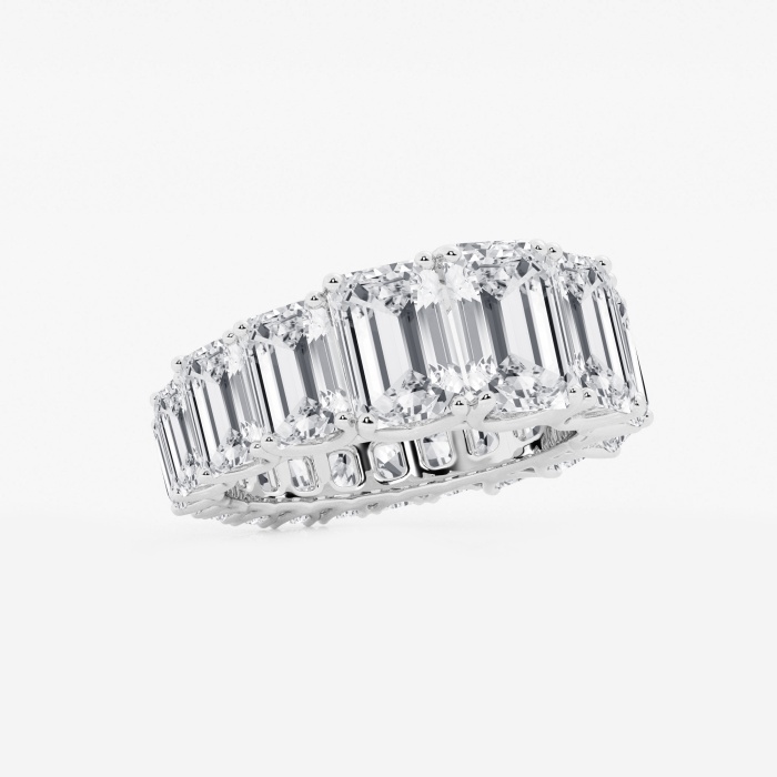 11 ctw Emerald Lab Grown Diamond Graduated Eternity Band