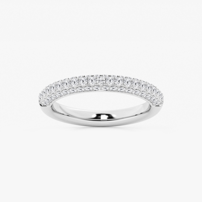 1/2 ctw Round Lab Grown Diamond Micro Pave Wedding Band