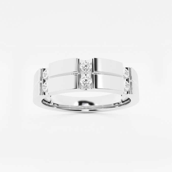 1/4 ctw Round Lab Grown Diamond Men\'s Wedding Band
