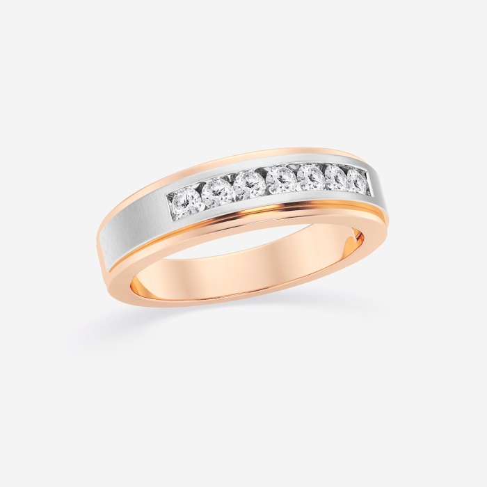 1/2 ctw Round Lab Grown Diamond Seven-Stone Wedding Band with Satin Finish