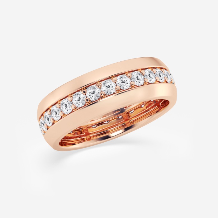 2 ctw Round Lab Grown Diamond Men\'s Eternity Band - 7.3mm Width
