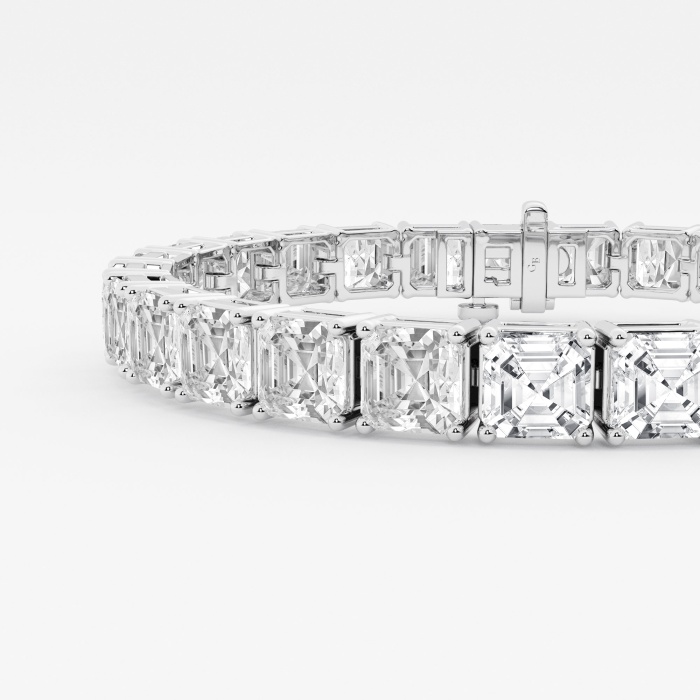 27 ctw Asscher Lab Grown Diamond Classic Tennis Bracelet - 6 Inches