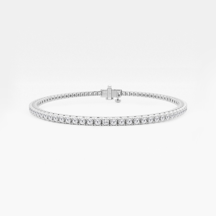 2 ctw Round Lab Grown Diamond Four Prong Box Tennis Bracelet - 6 Inches