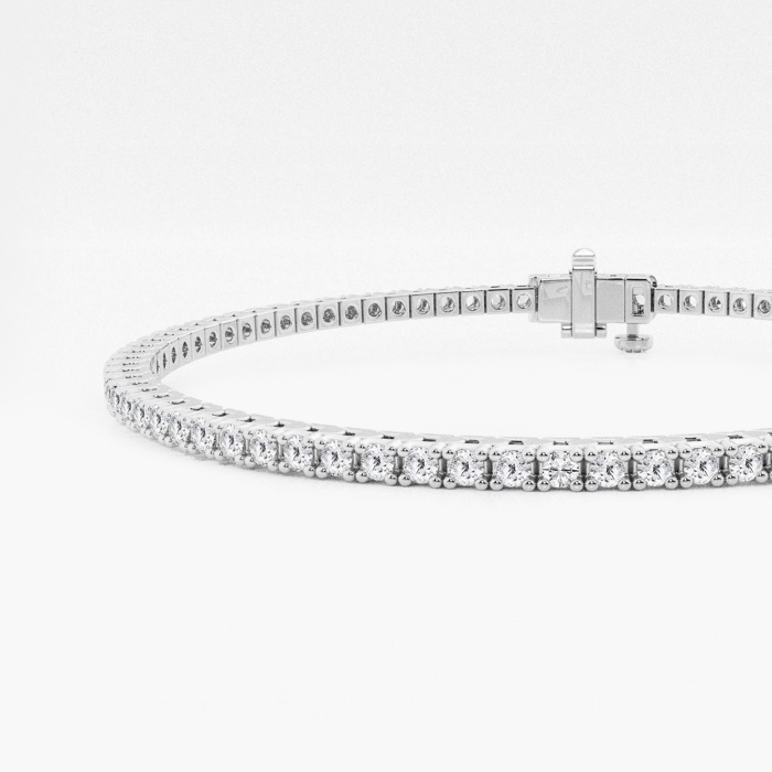 2 ctw Round Lab Grown Diamond Four Prong Box Tennis Bracelet - 6 Inches