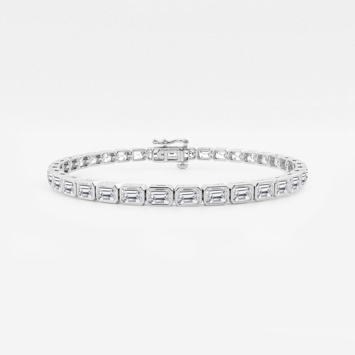 7 1/5 ctw Emerald Lab Grown Diamond East-West Fashion Bracelet - 7 Inches