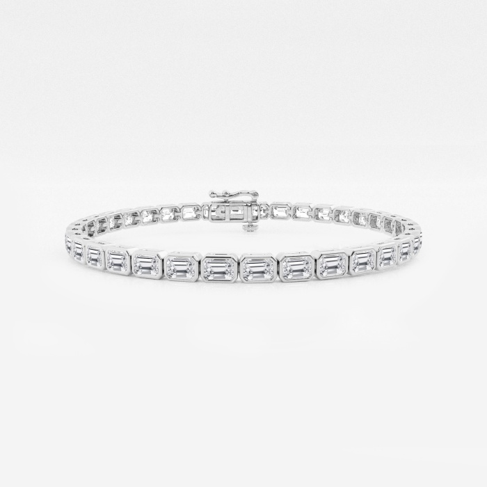 7 1/5 ctw Emerald Lab Grown Diamond East-West Fashion Bracelet - 7 Inches