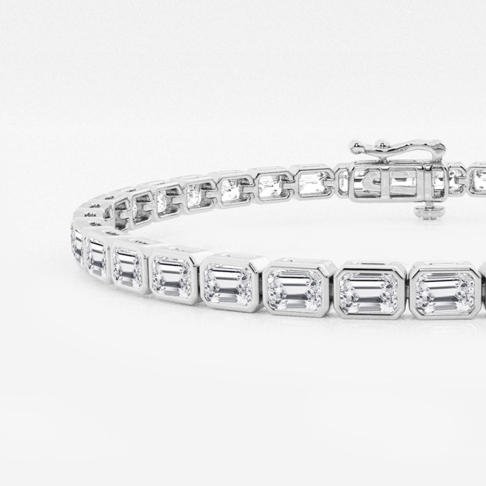 7 1/5 ctw Emerald Lab Grown Diamond East-West Fashion Bracelet - 7 Inches