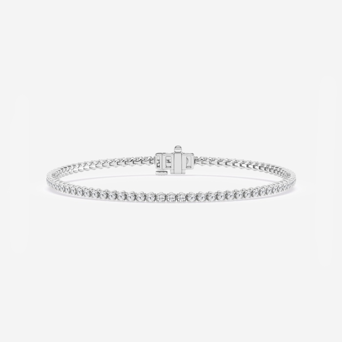 2 ctw Round Lab Grown Diamond Tulip Prong Tennis Bracelet - 7 Inches
