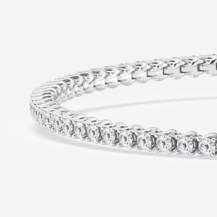 2 ctw Round Lab Grown Diamond Tulip Prong Tennis Bracelet - 7 Inches
