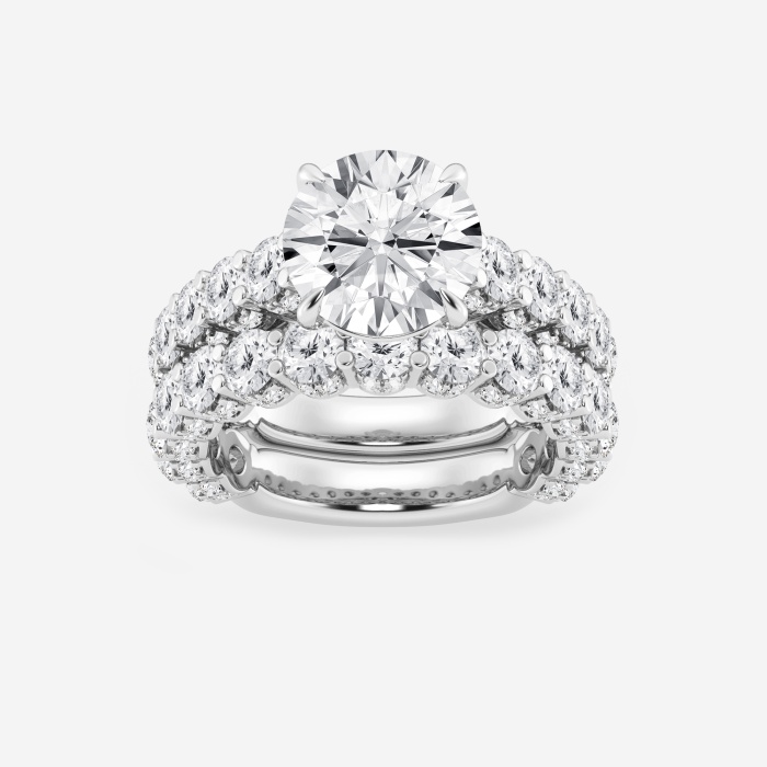 6 2/3 ctw Round Lab Grown Diamond Bridal Set