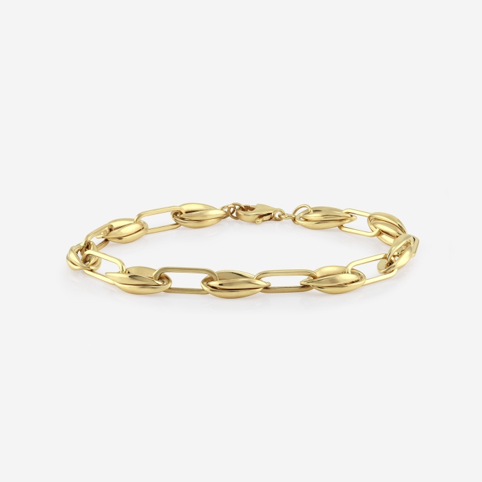 Plain Gold Interlink Bracelet