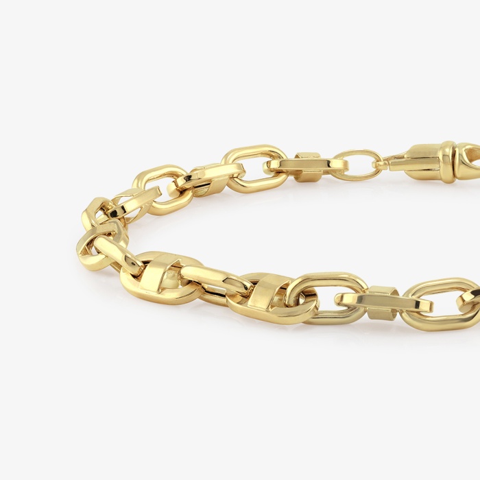 Plain Gold Anchor Link Bracelet
