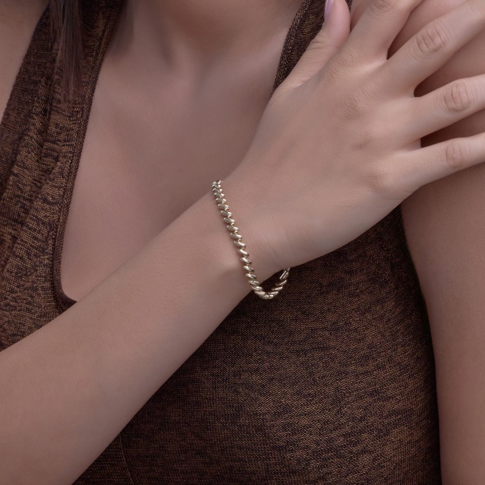 Plain Gold Link Bracelet