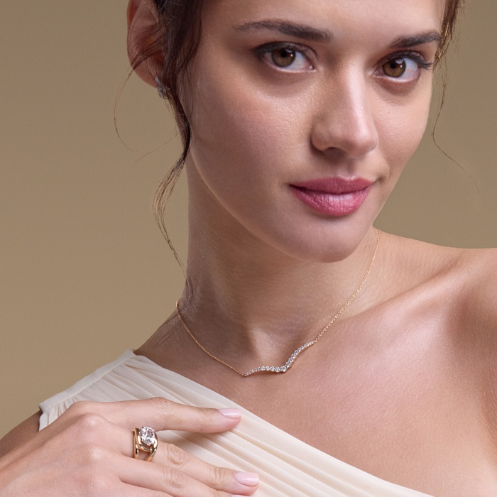 1 ctw Curve Flow Necklace