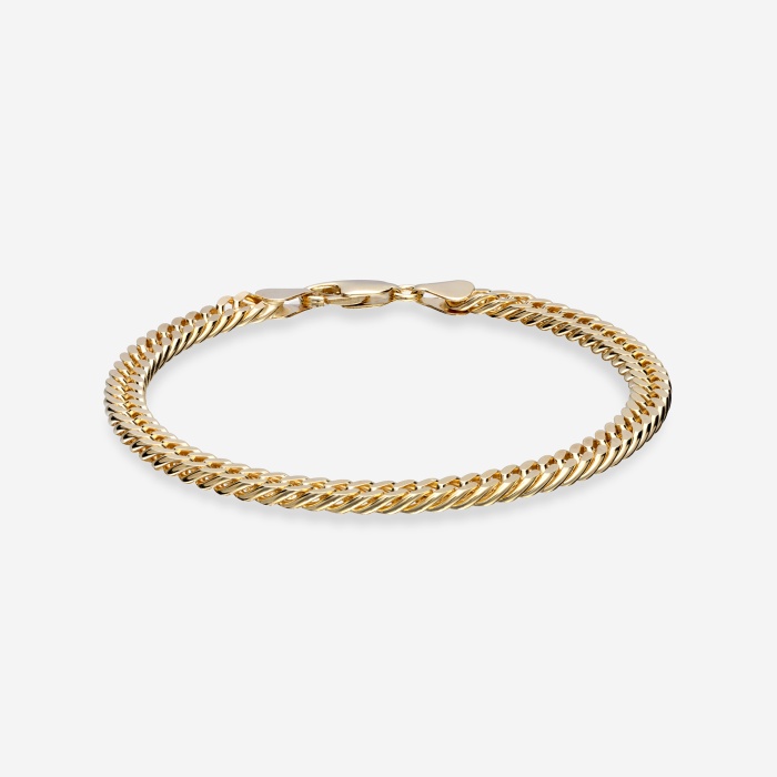 Plain Gold Curb Link Bracelet