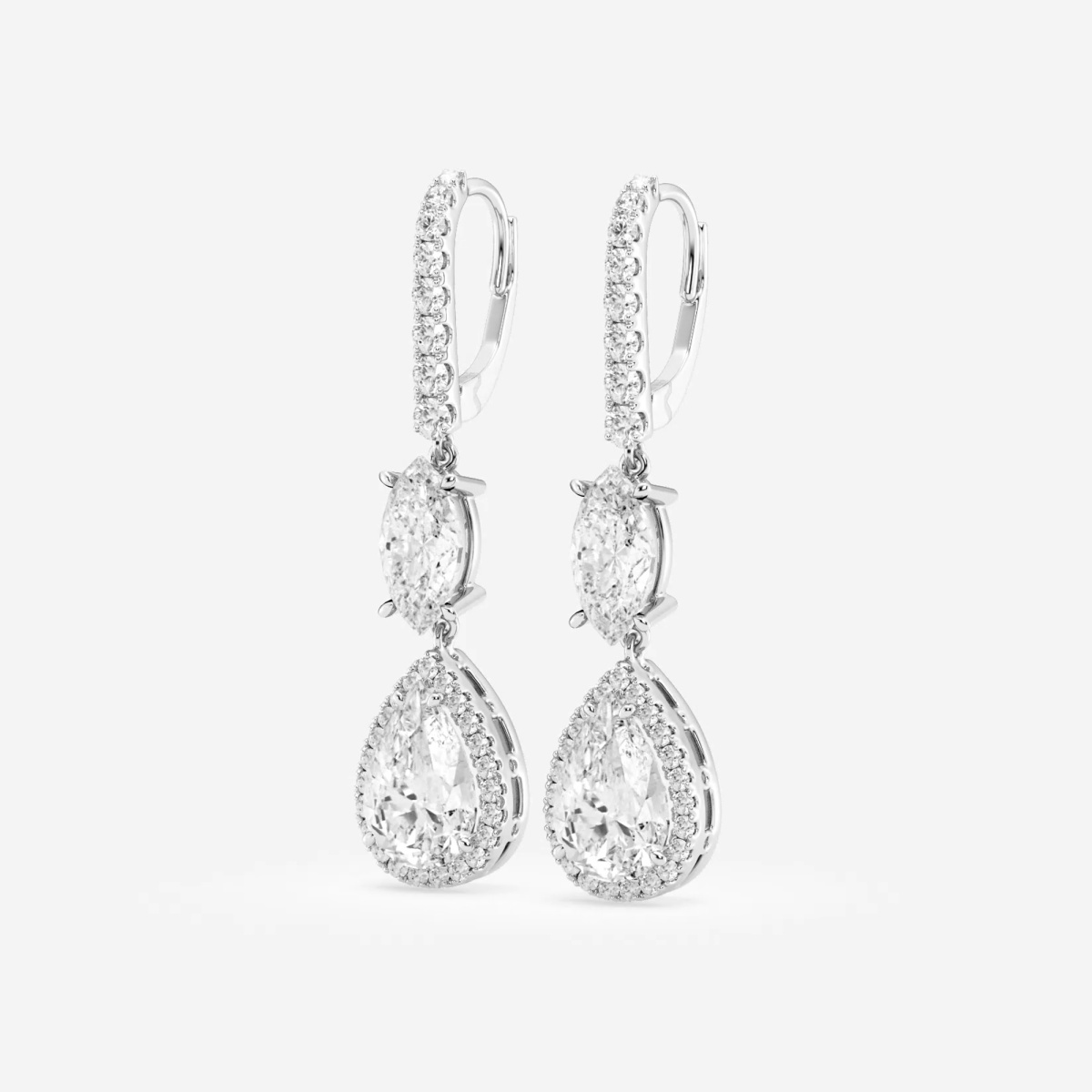 Additional Image 1 for  5 ctw Pear Lab Grown Diamond Drop Earrings