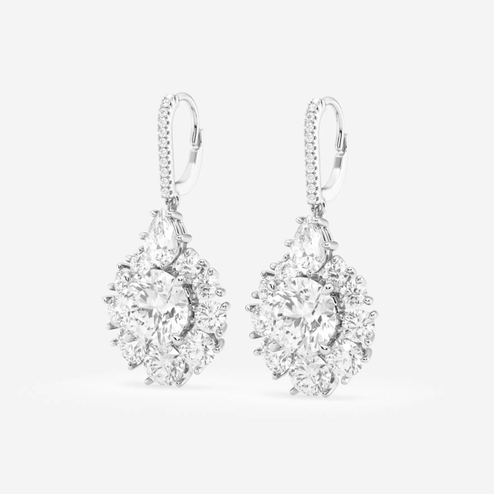 8 1/10 ctw Round Lab Grown Diamond Drop Earrings