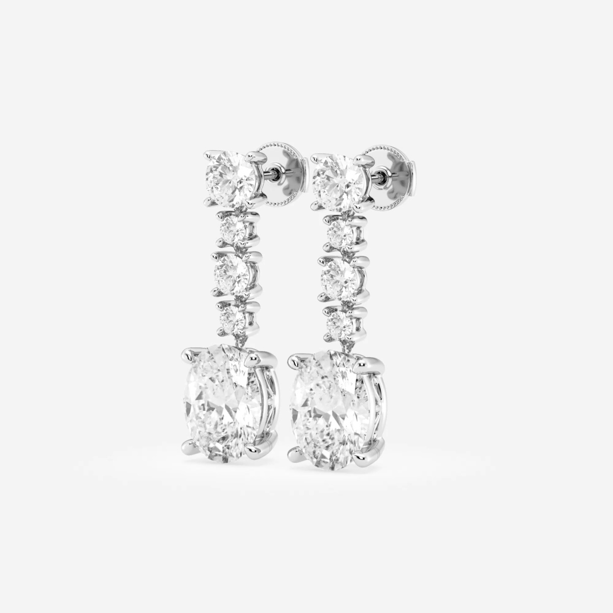 Additional Image 1 for  5 1/4 ctw Oval Lab Grown Diamond Dangle Earrings